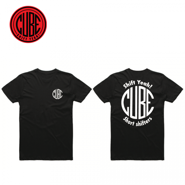 The CUBE Speed "Shift Yeah" T-shirt is super comfortable and comes printed on awesome quality 100% cotton ascolour brand, black T-shirts.