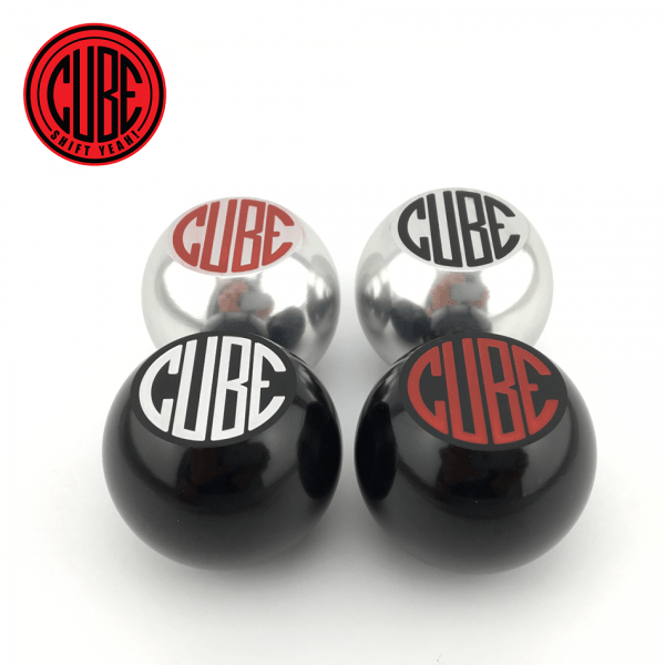 CUBE Speed - Silver on black billet gear shift knob to suit CUBE short shifters