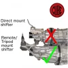 CUBE Speed Lexus SC300 short shifter. Diffeernce between direct mount and tripod moiunt shifter