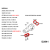 Nissan Z32 300ZX front differential bush locations